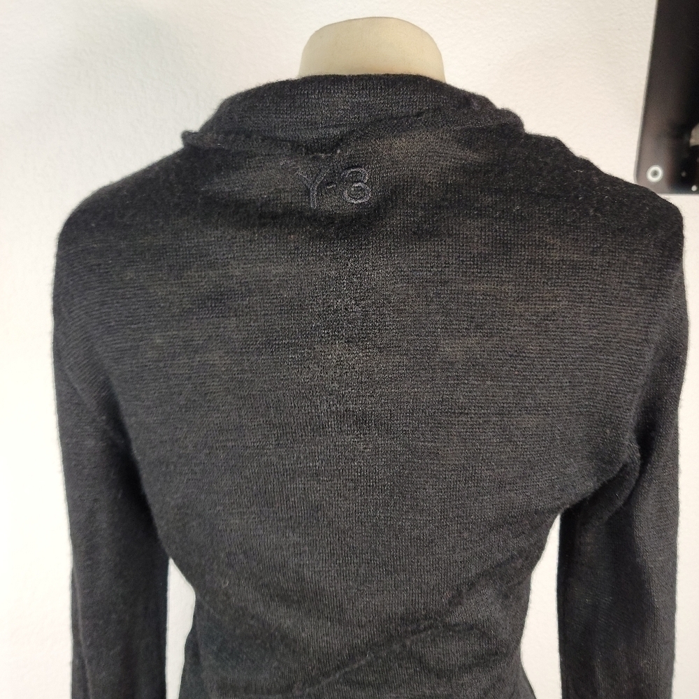 Y-3 Yohji Yamamoto Adidas Long Cardigan Sweater XS Mohair Wool Pockets - Picture 4 of 9